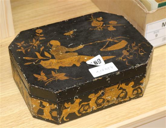 A Chinese mah jong set, in a lacquer box